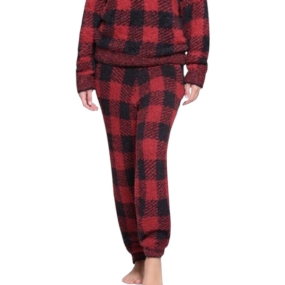 NWT Skims Buffalo Plaid Unisex Joggers - Picture 2 of 5